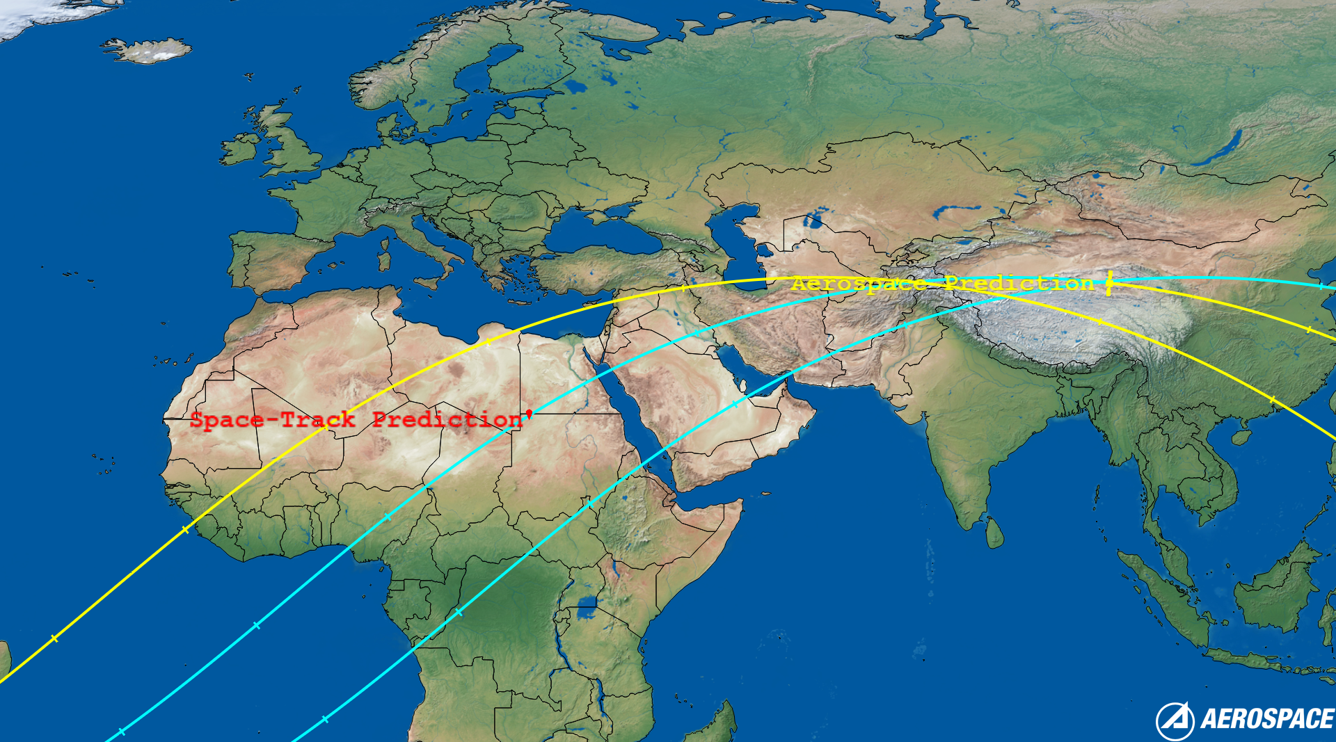 RHESSI (ID 27370) Zoomed Reentry Prediction Image