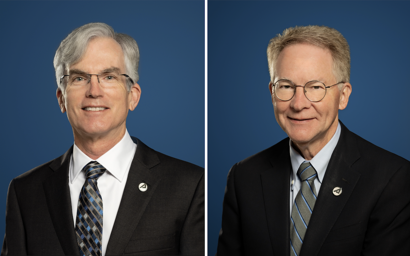 Left: Paul J. Selva, USAF (Ret.); Right: Retired space executive David W. Thompson