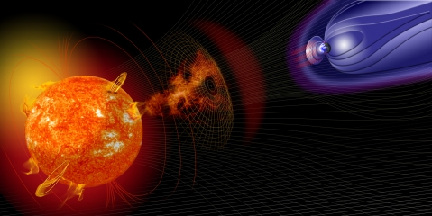 Artist concept of the dynamic conditions in space. 