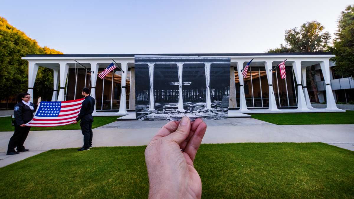 Then and now: The Aerospace library building from our El Segundo campus shown here as we celebrate our 60th anniversary. [Feb. 10, 2020]