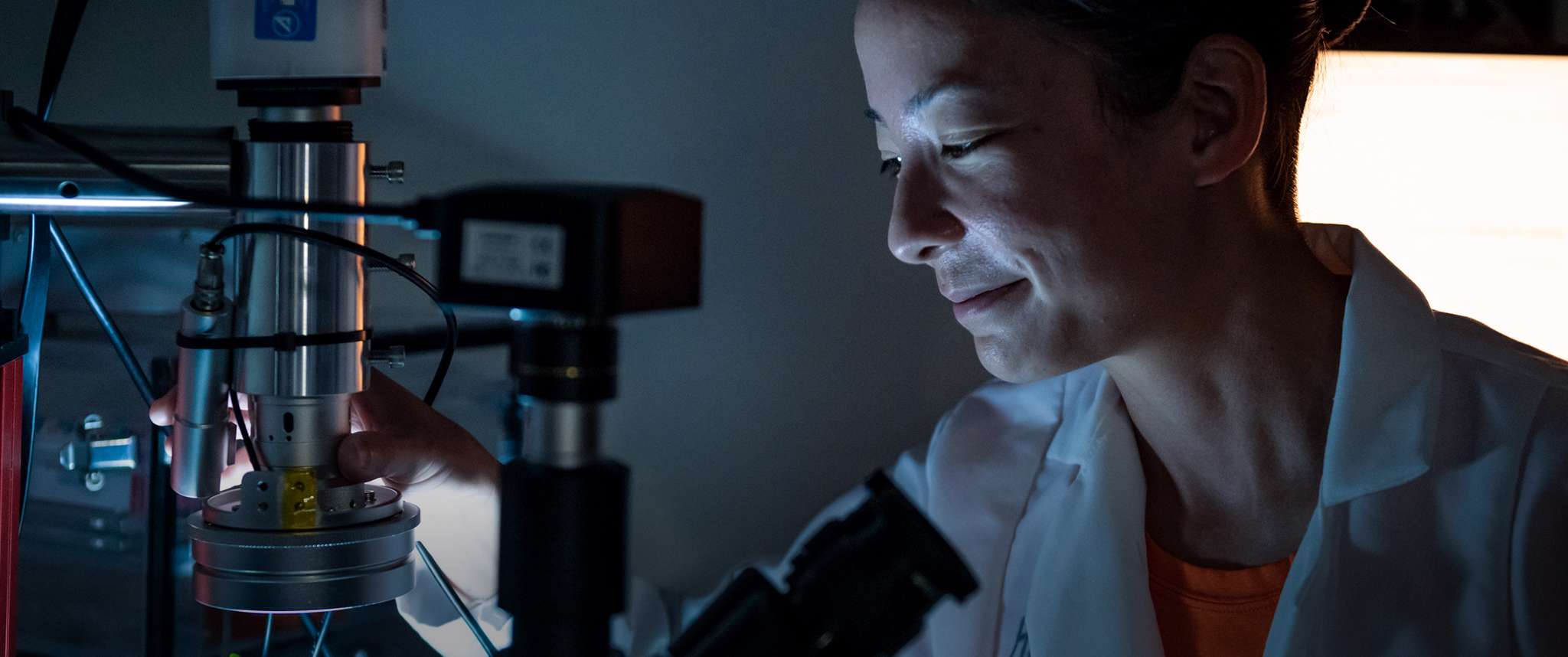 Andrea Hsu works with tardigrades in her laboratory and shares her research with students to inspire the next generation