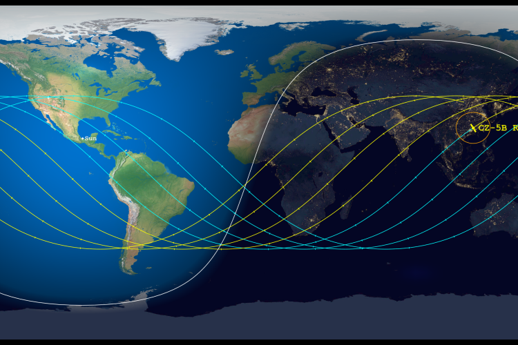 CZ-5B R/B (ID 53240) Reentry Prediction Image