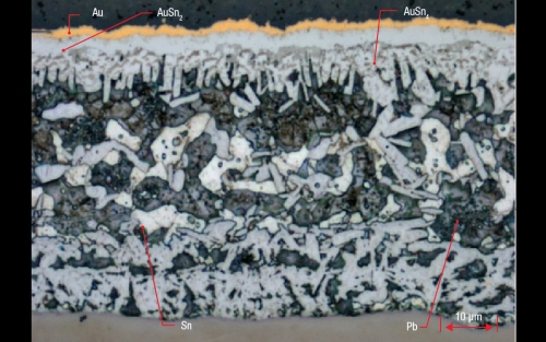 snap shot of metal under microscope