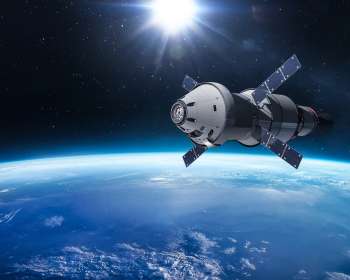 Orion spacecraft in orbit 